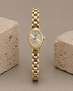 Minimalist Gold Plated Oyster Link Watch