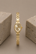 Luxury Gold Plated Oval Dial Watch
