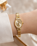 Luxury Gold Plated Oval Dial Watch