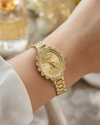 Aurelia Scalloped Gold Plated Vintage Watch