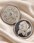 Rose 5 Grams Silver Coin 925 Sterling Silver
