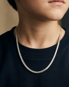 Kids Sleek Flat Chain Sterling Silver