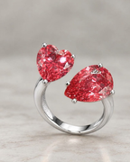 Moi Heart Sapphire Ring Sterling Silver