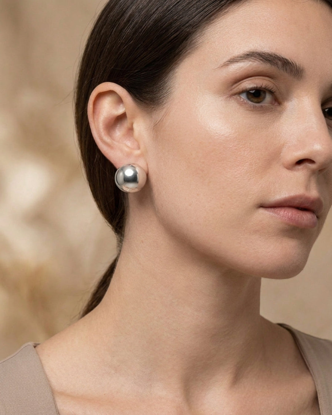 Ball Stud Earrings Sterling Silver