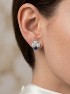 Four Petal Stud Earrings Sterling Silver