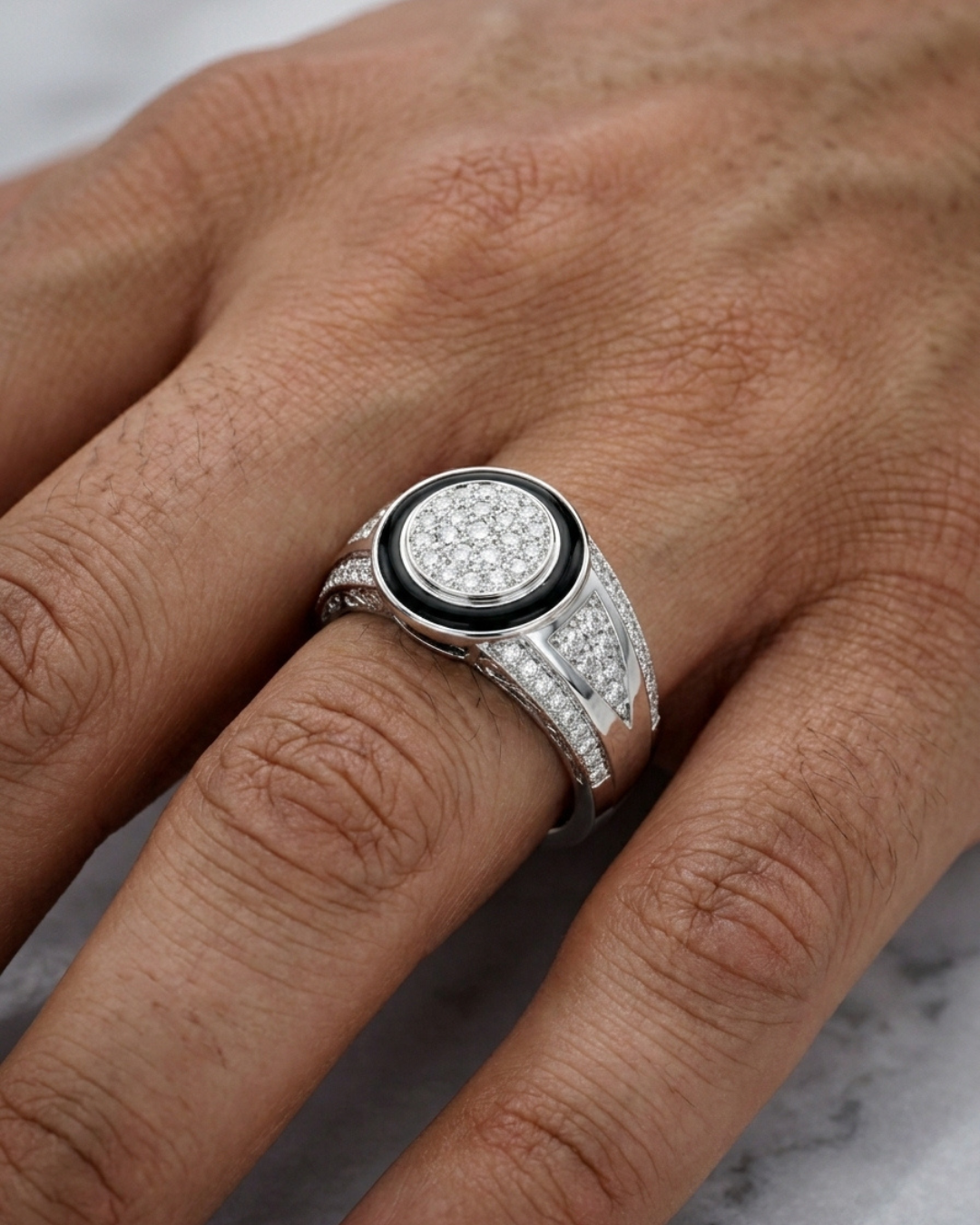 Venice Amalfi Sapphire Pave Ring