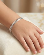 Classic Curb Cuban Link Kids Bracelet Sterling Silver
